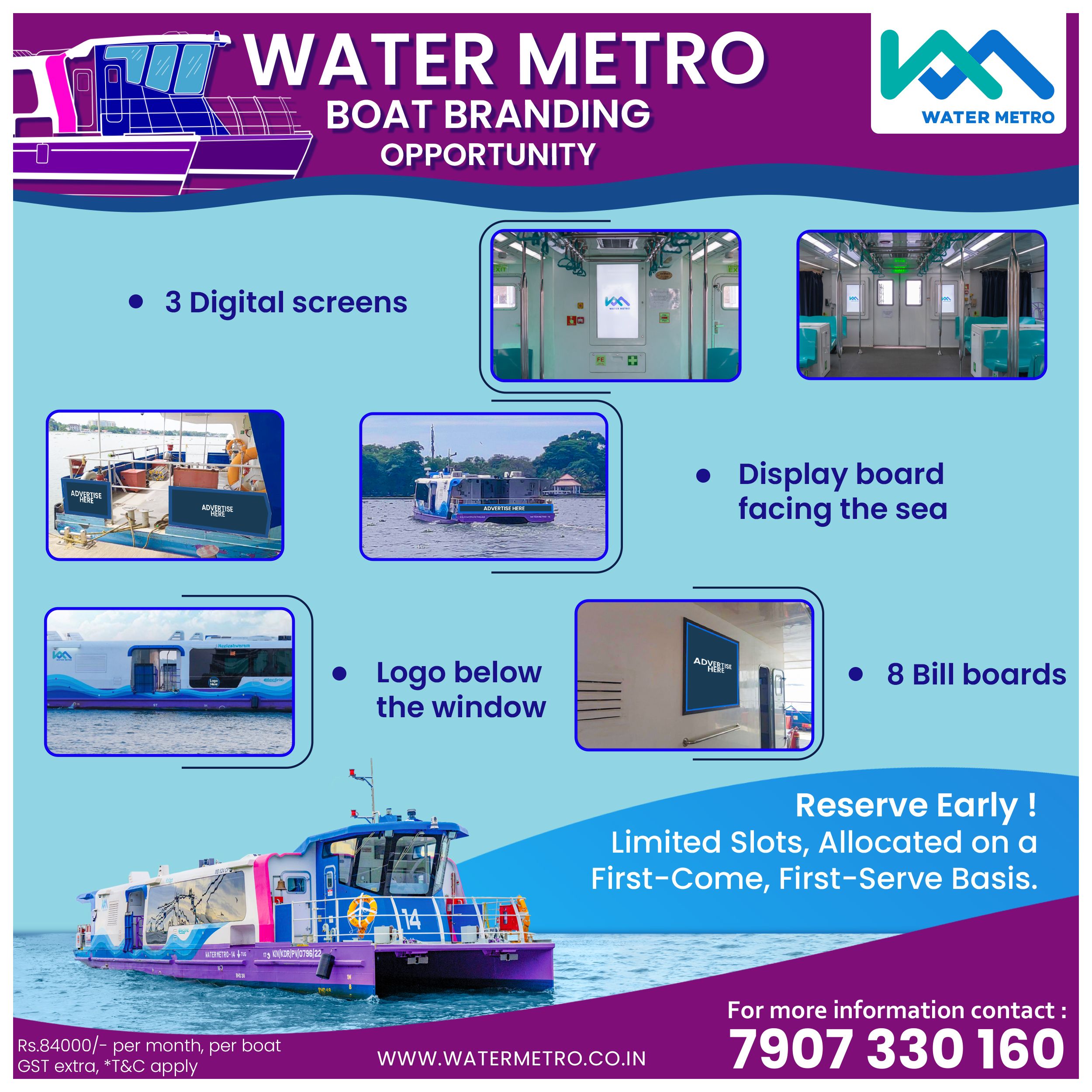 Water Metro Boat Branding