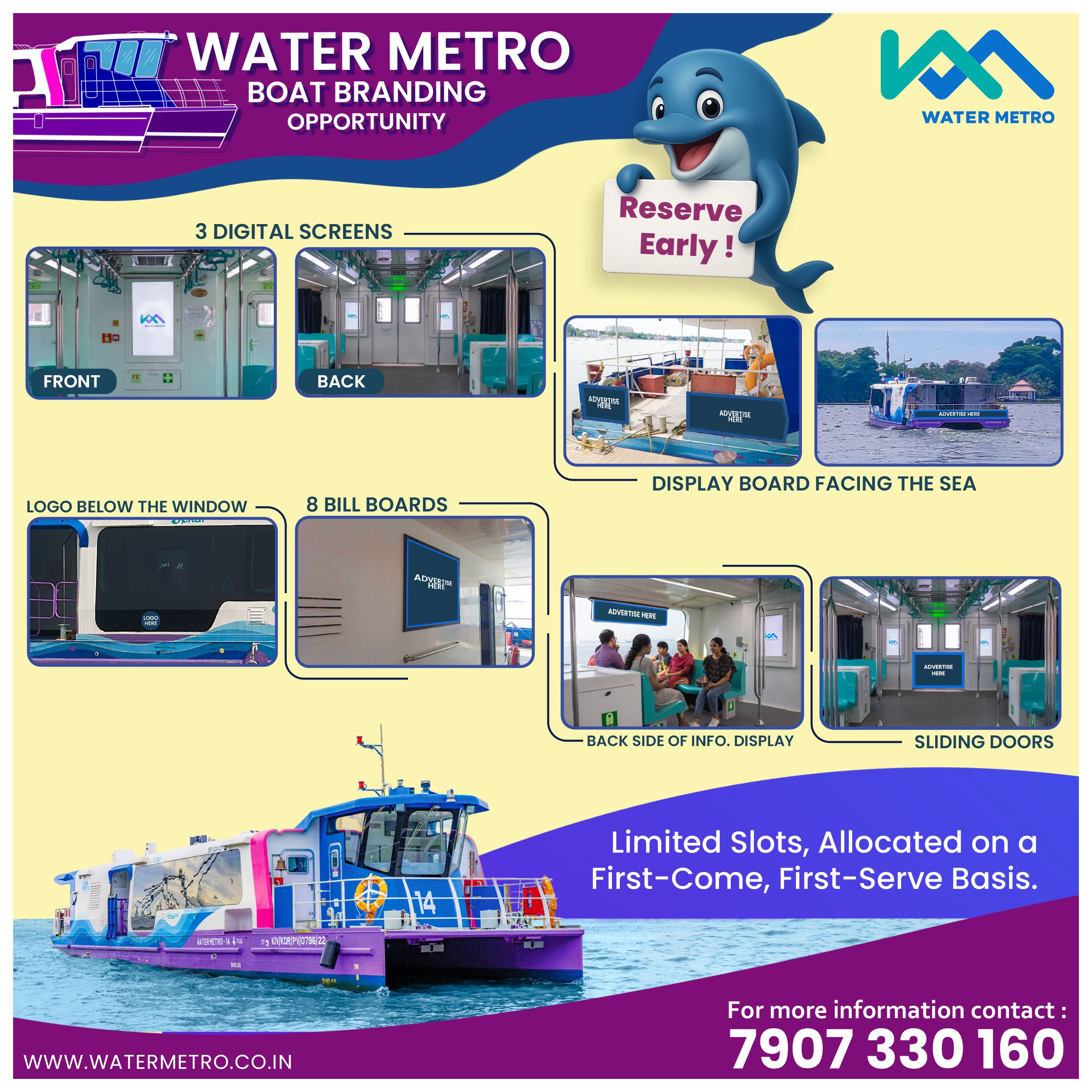 Advertising Through Water Metro Boat Branding